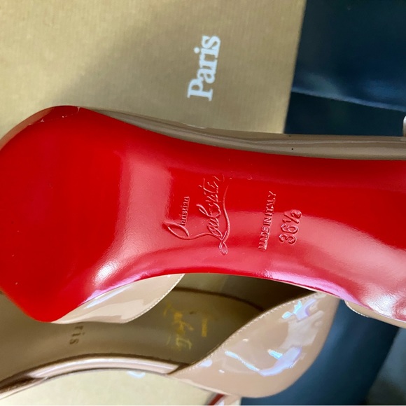 100% AUTHENTIC CHRISTIAN LOUBOUTIN IRIZA 70 MM HEELS 36.5 - Picture 9 of 9